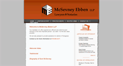 Desktop Screenshot of mcsevneylaw.com