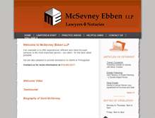 Tablet Screenshot of mcsevneylaw.com
